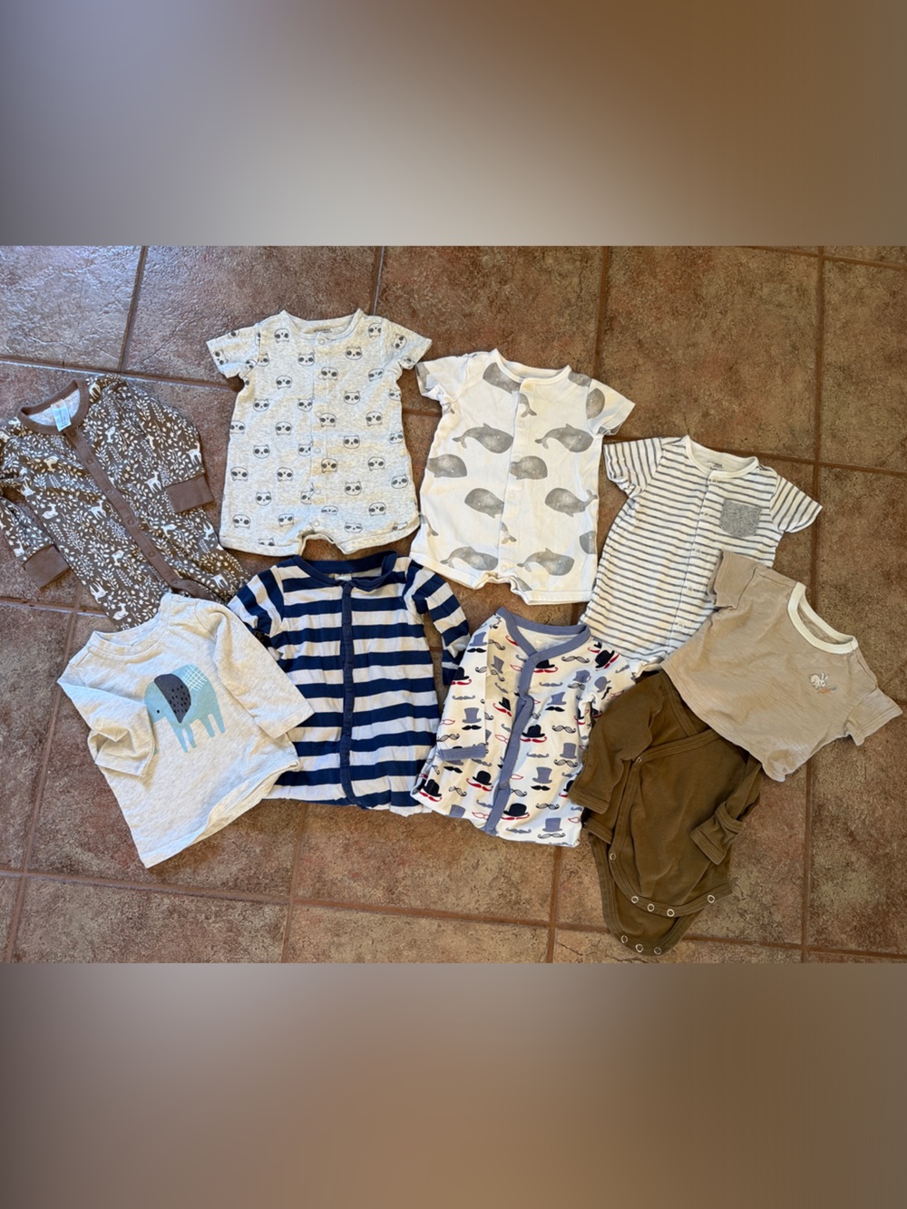 Kids Neutral and Blue Mixed Onesie Pack